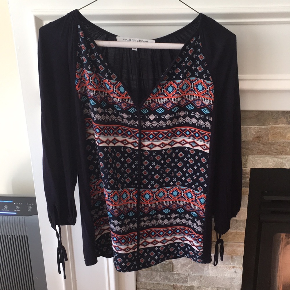 Three quarter sleeve blouse